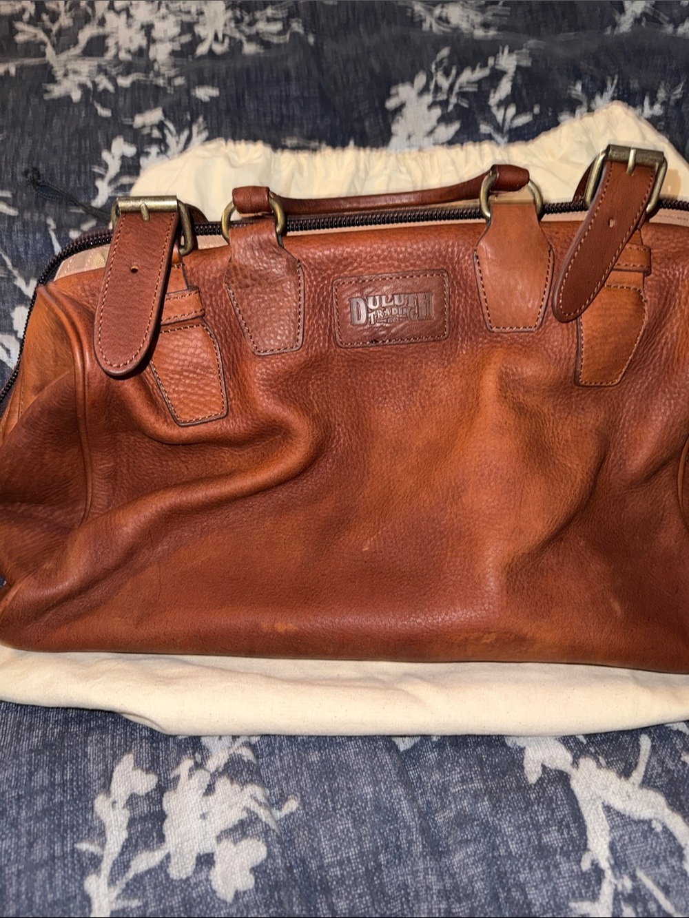Duluth Trading Co Natural Canvas Tote with Black Logo